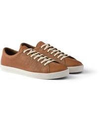 Prada - Zapatillas De Piel Con Efecto Envejecido, Hombre, Talla 5 - Lyst
