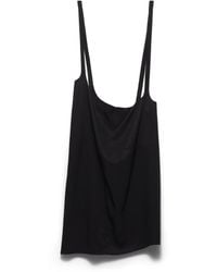 Prada - Crepe Skirt With Suspender Straps - Lyst