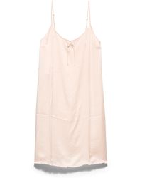 Prada - Old Satin Slip Dress, Peach - Lyst