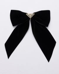 Prada - Velvet Bow Hair Clip - Lyst