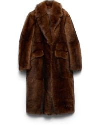 Prada - Shearling Coat - Lyst