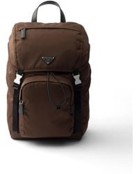 Prada - Re-Nylon And Saffiano Leather Backpack - Lyst
