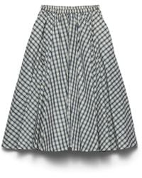 Prada - Jupe En Chambray À Carreaux - Lyst