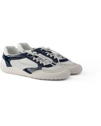 Prada - Speedrock Patent Leather And Mesh Fabric Sneakers, Royal - Lyst