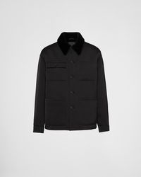 Prada - Silk And Cotton Blouson Jacket - Lyst
