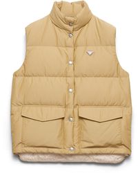 Prada - Chaleco De Plumón En Tejido Técnico De Peso Medio, Mujer, Talla - Lyst