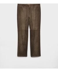Prada - Suede Pants - Lyst
