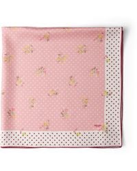 Prada - Schal Aus Seiden-Twill Mit Print 90 Damen - Lyst