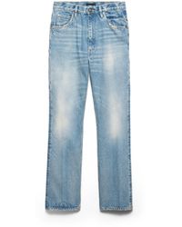 Prada - Washed Denim Jeans - Lyst