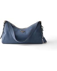 Prada - Aimée Large Nubuck Leather Shoulder Bag - Lyst