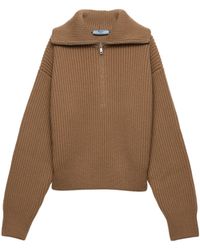 Prada - Ribbed Knit Cashmere Sweater - Lyst