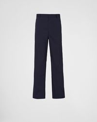 Prada - Pantalon En Popeline Stretch - Lyst