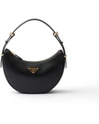 Prada - Borsa a spalla arquÉ in pelle - Lyst
