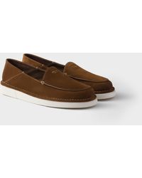 Prada - Slip-Ons Aus Wildleder - Lyst