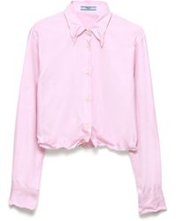 Prada - Camisa Oxford De Algodón, Mujer, Talla - Lyst