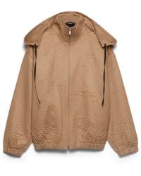 Prada - Camel-Hair Blouson Jacket - Lyst