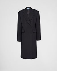 Prada - Manteau Croisé En Étoffe - Lyst