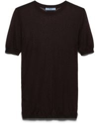 Prada - Cashmere And Silk Crew-Neck Sweater - Lyst