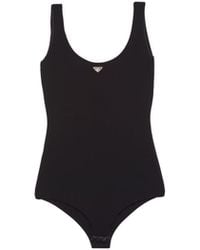Prada - Stretch Jersey Bodysuit - Lyst