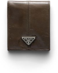Prada - Lederbrieftasche Mit Münzfach, Herren - Lyst