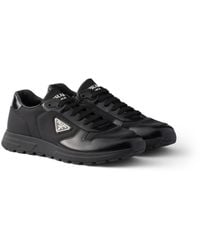 Prada - Prax 01 Sneaker Aus Re-Nylon Und Gebürstetem Leder, Herren, Größe 10,5 - Lyst
