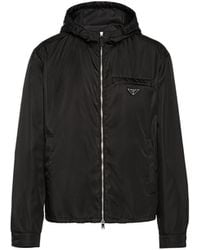Prada - Re-Nylon Hooded Blouson Jacket - Lyst