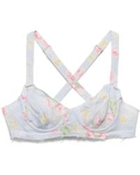 Prada - Floral Print Old Linen Bra - Lyst