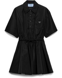 Prada - Vestido De Manga Corta En Re-Nylon - Lyst