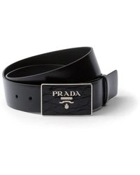 Prada - Gürtel Aus Saffiano-Leder, Herren, Größe - Lyst
