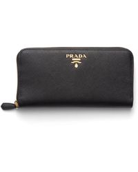 Prada - Große Geldbörse Aus Saffiano-Leder, Damen - Lyst
