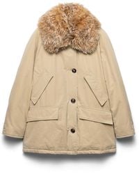 Prada - Medium-Weight Old Panama Cotton Down Jacket - Lyst
