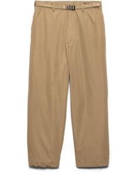 Prada - Belted Straight-Leg Pants - Lyst