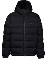 Prada - Cropped Re-Nylon Down Jacket - Lyst