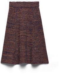 Prada - Falda De Punto En Lana Y Cachemir, Mujer, Talla - Lyst