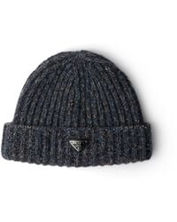 Prada - Mouliné Cashmere And Wool Beanie - Lyst