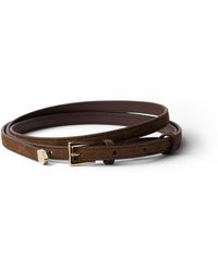 Prada - Suede Belt - Lyst