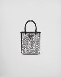 Prada - Small Satin Tote Bag With Crystals - Lyst