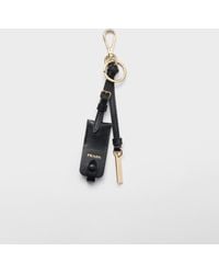 Prada - Leather Keychain Charm With Mirror Case - Lyst