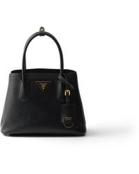 Prada - Double Small Saffiano Leather Bag - Lyst
