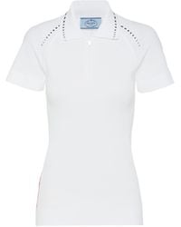 Prada - Soft Rec Polyester Polo Shirt - Lyst