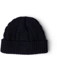 Prada - Strickmütze Aus Wolle, Damen, Größe - Lyst
