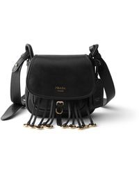 Prada - Corsaire Aged Leather Mini Shoulder Bag - Lyst