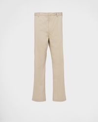 Prada - Pantalon En Popeline Stretch - Lyst