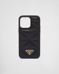 Prada - Leather Cover For Iphone 14 Pro Max - Lyst