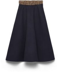 Prada - Light Cashmere And Wool Skirt - Lyst