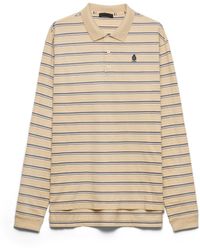 Prada - Polo De Piqué De Algodón A Rayas, Hombre, Talla - Lyst