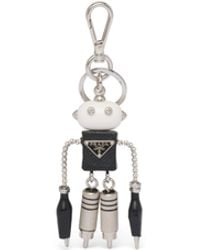 Prada - Saffiano Leather Robot Keychain Trick - Lyst