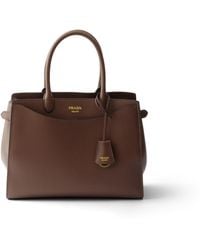 Prada - Prelude Large Leather Handbag - Lyst