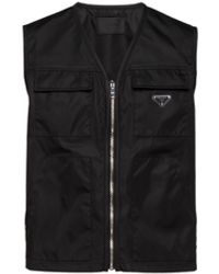 Prada - Chaleco De Re-Nylon Tipo Cargo - Lyst