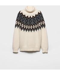 Prada - Pull À Col Roulé En Cachemire Et Laine - Lyst